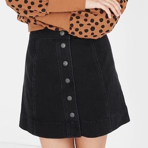 MADEWELL black denim mini skirt sz 6